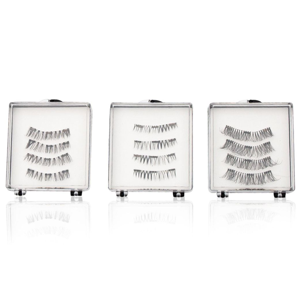 Aquarius Double Magnetic False Eyelash Gift Set, 3 Pairs – Glam, Volume & Sexy, Reusable & Glue-Free, Black