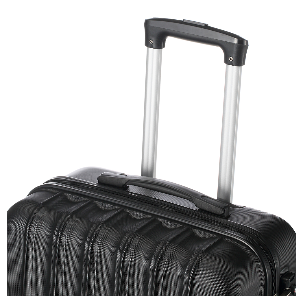 3 Piece Lightweight ABS Spinner Luggage Set with Carry-On Case, 360° Wheels & Telescopic Handles