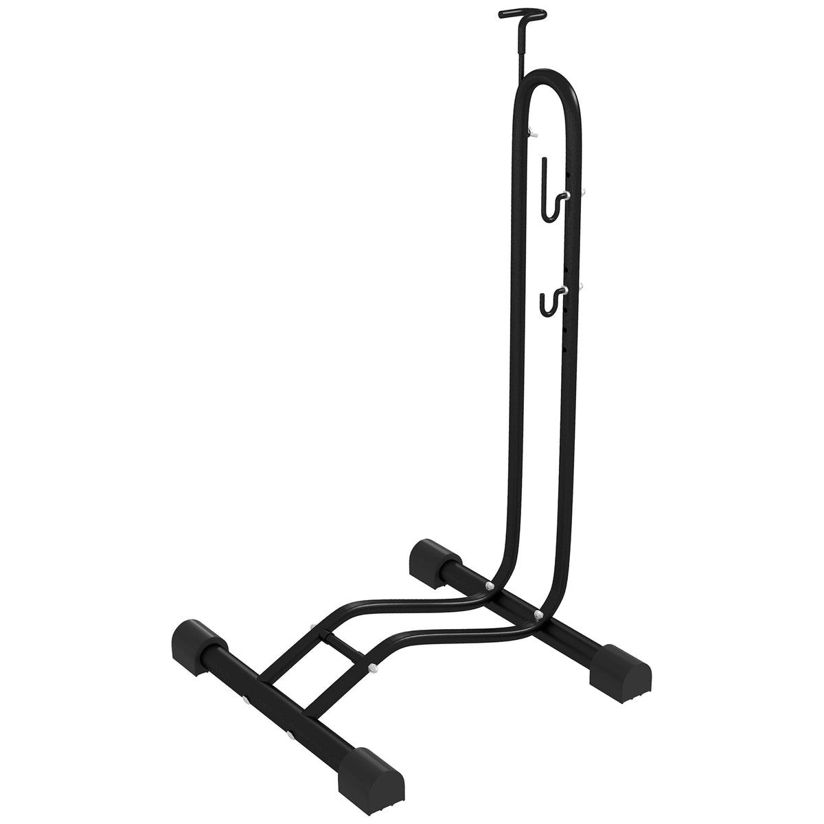 SPORTNOW Vertical & Horizontal Bike Rack for 6"–28" and 700c Bikes – Steel Bicycle Storage Stand, Black