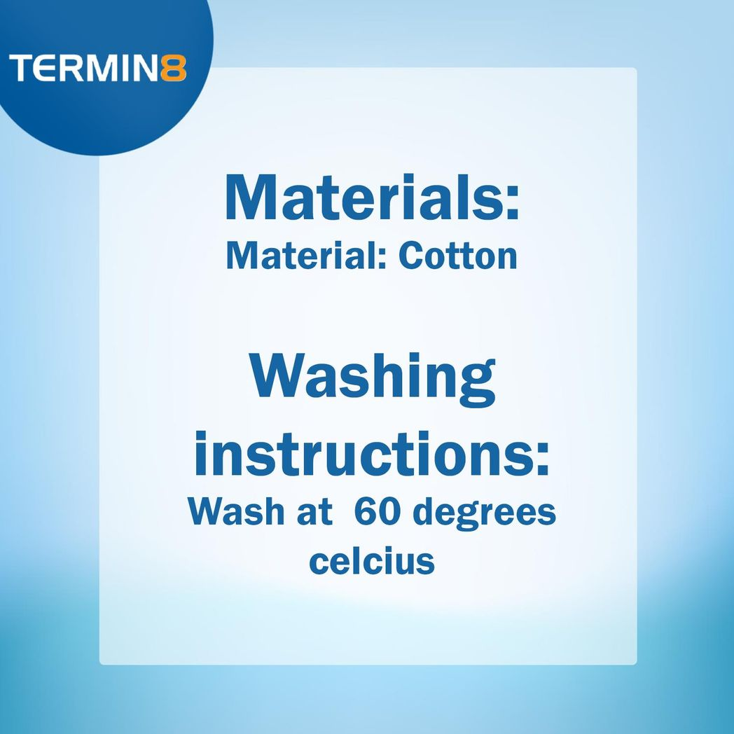 Termin8 Triple Layer Reusable Cotton Face Mask with Filter Pocket and Nose Clip – Machine Washable, Black
