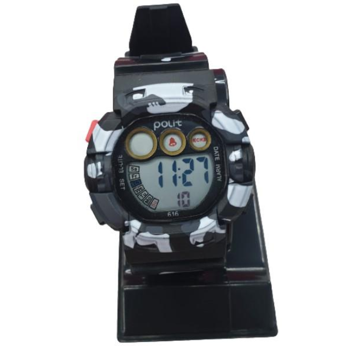 POLIT Army Kids Sports Digital Watch with LED Backlight, Chronograph & Alarm – Waterproof, Small Face