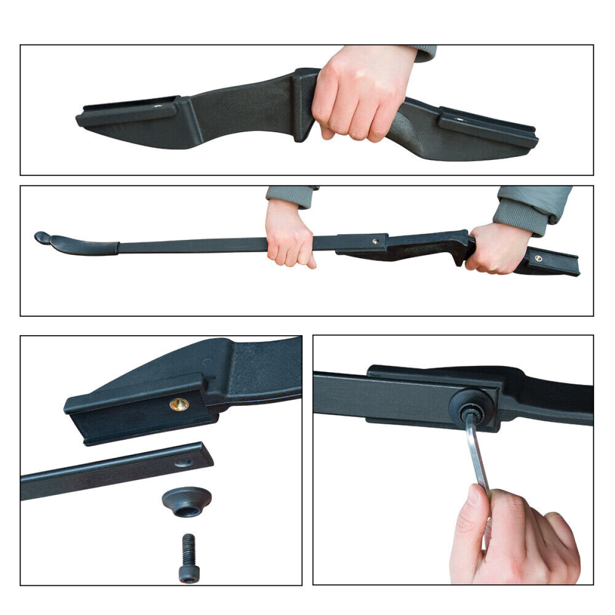 53-Inch Takedown Recurve Bow Set, 40lbs, with 6 Fibreglass Arrows & Target Faces – Archery Kit