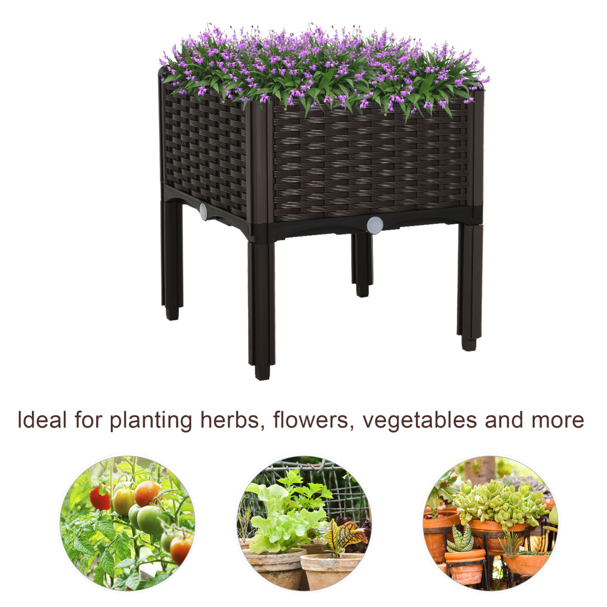 Raised Garden Planter Box – Brown