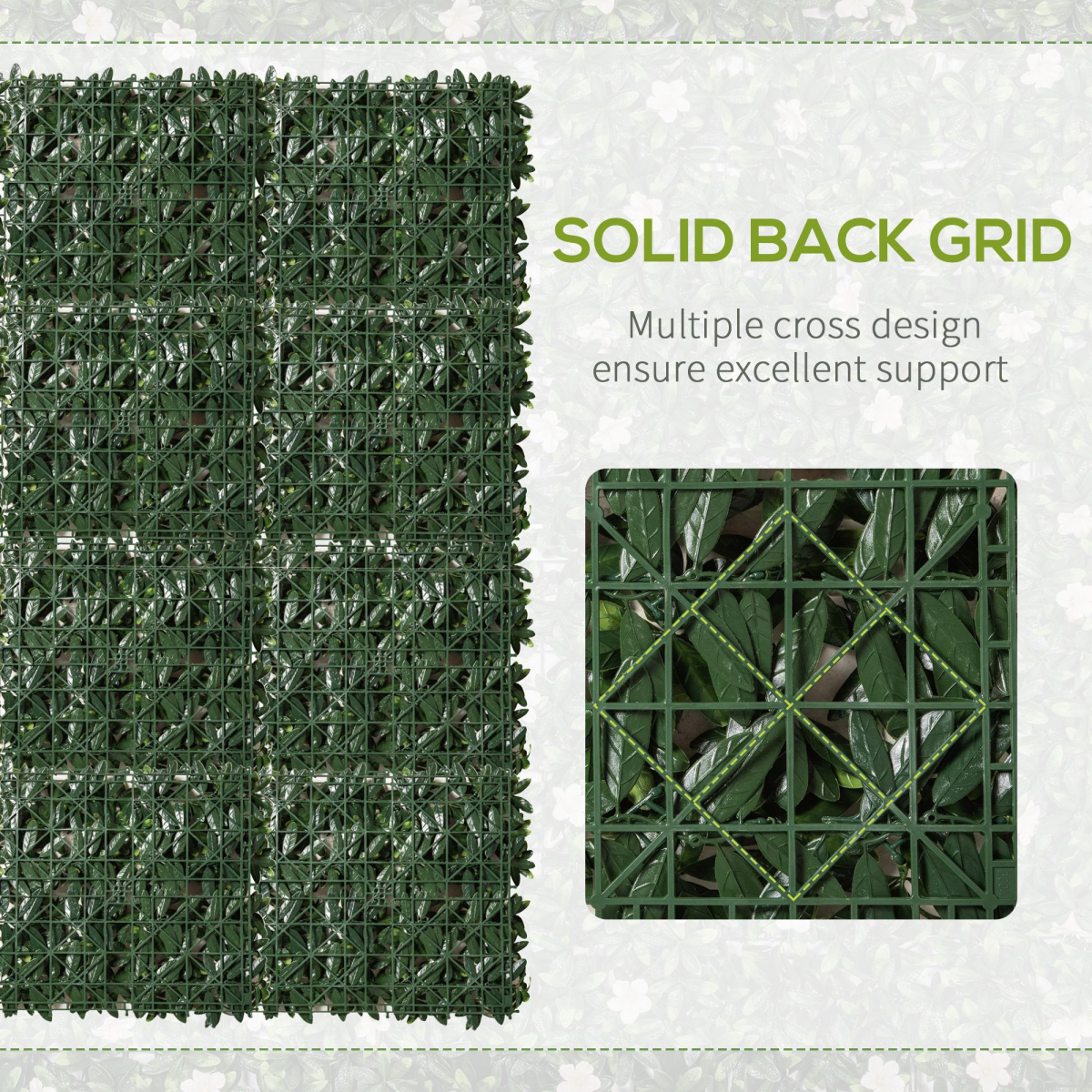 12 Piece Artificial Boxwood & Rhododendron Privacy Panels – Greenery Backdrop for Garden & Balcony, 3 sq m