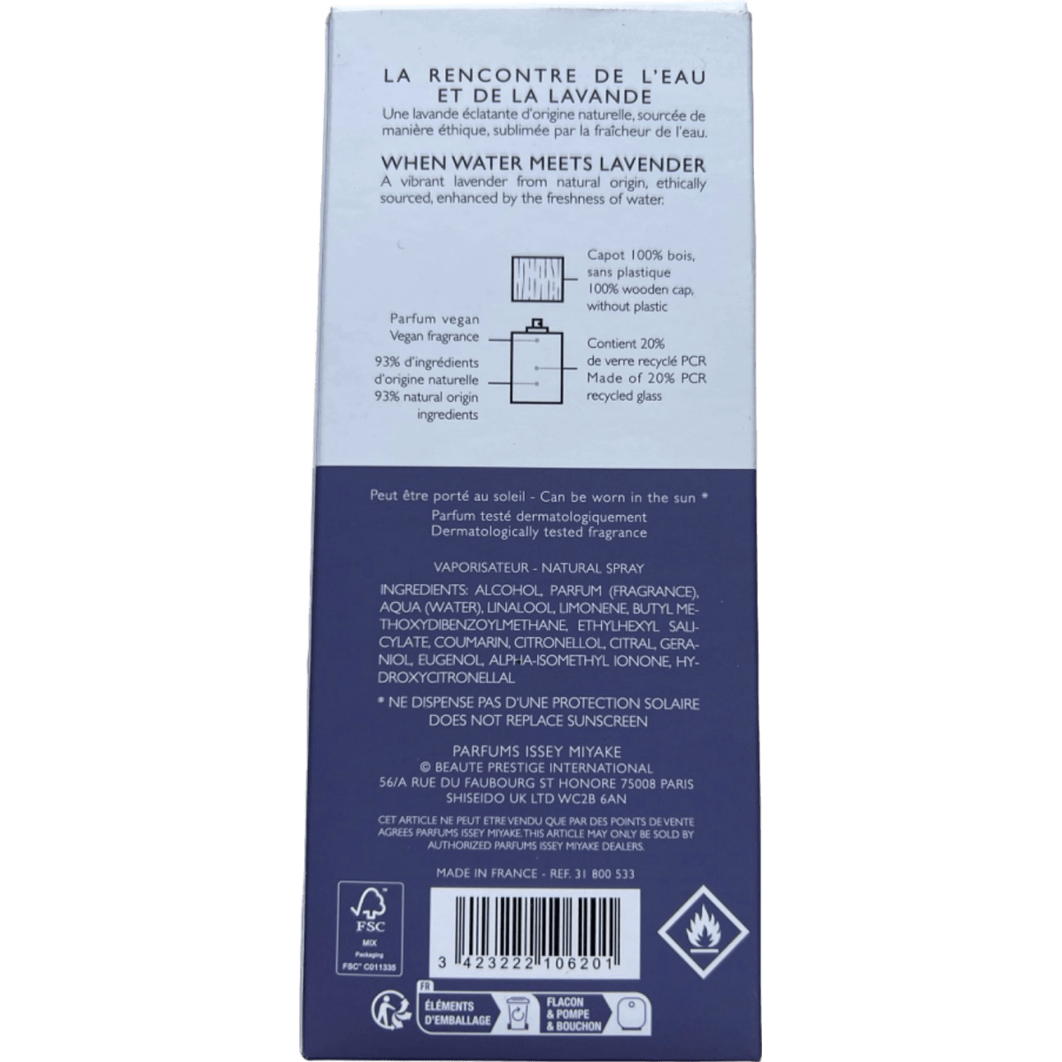 Issey Miyake Solar Lavender Eau de Toilette Spray 50ml – Aromatic, Fresh & Citrus Fragrance, Unisex