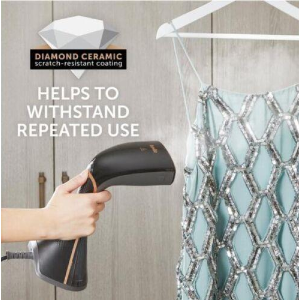 Breville EliteTEMP 1500W Handheld Garment Steamer with 3 Steam Settings & 240ml Tank – Refurbished