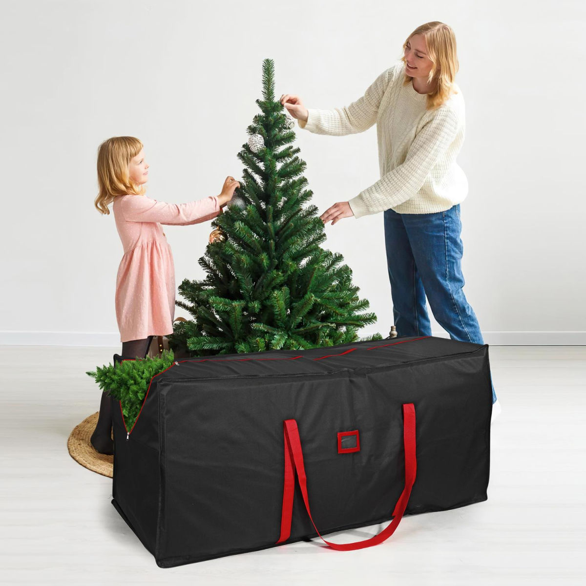 Vinsani Black Christmas Tree Storage Bag – Waterproof, Dustproof Artificial Tree Protection