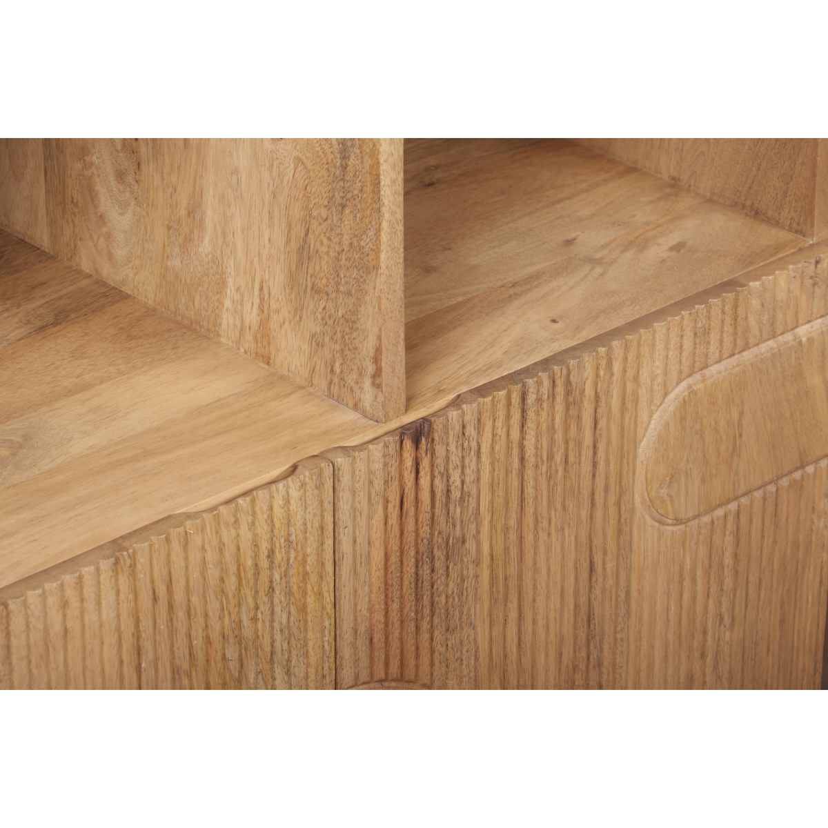 Austin Solid Wood Bookcase with Multiple Shelves – Natural Grain Storage & Display Unit for Any Room