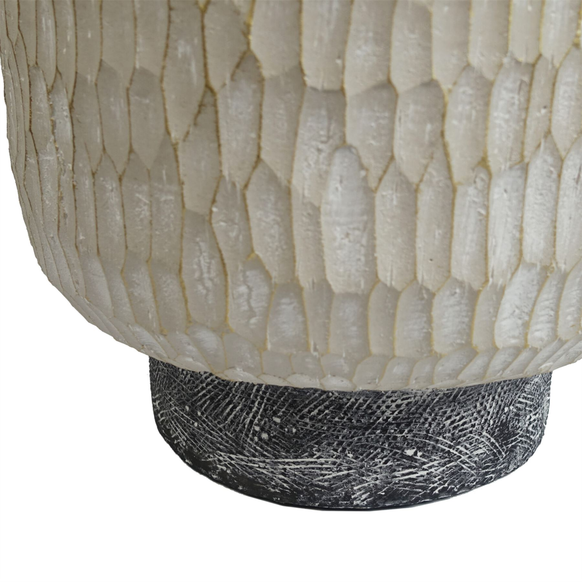 32cm x 29cm Brushed Gold Stone Effect Planter Composite Plant Pot