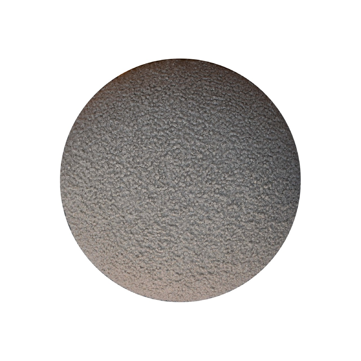 Artisan Furniture Mushroom Footstool in Solid Wood with Mud Boucle Upholstery – Contemporary Seat, Brown