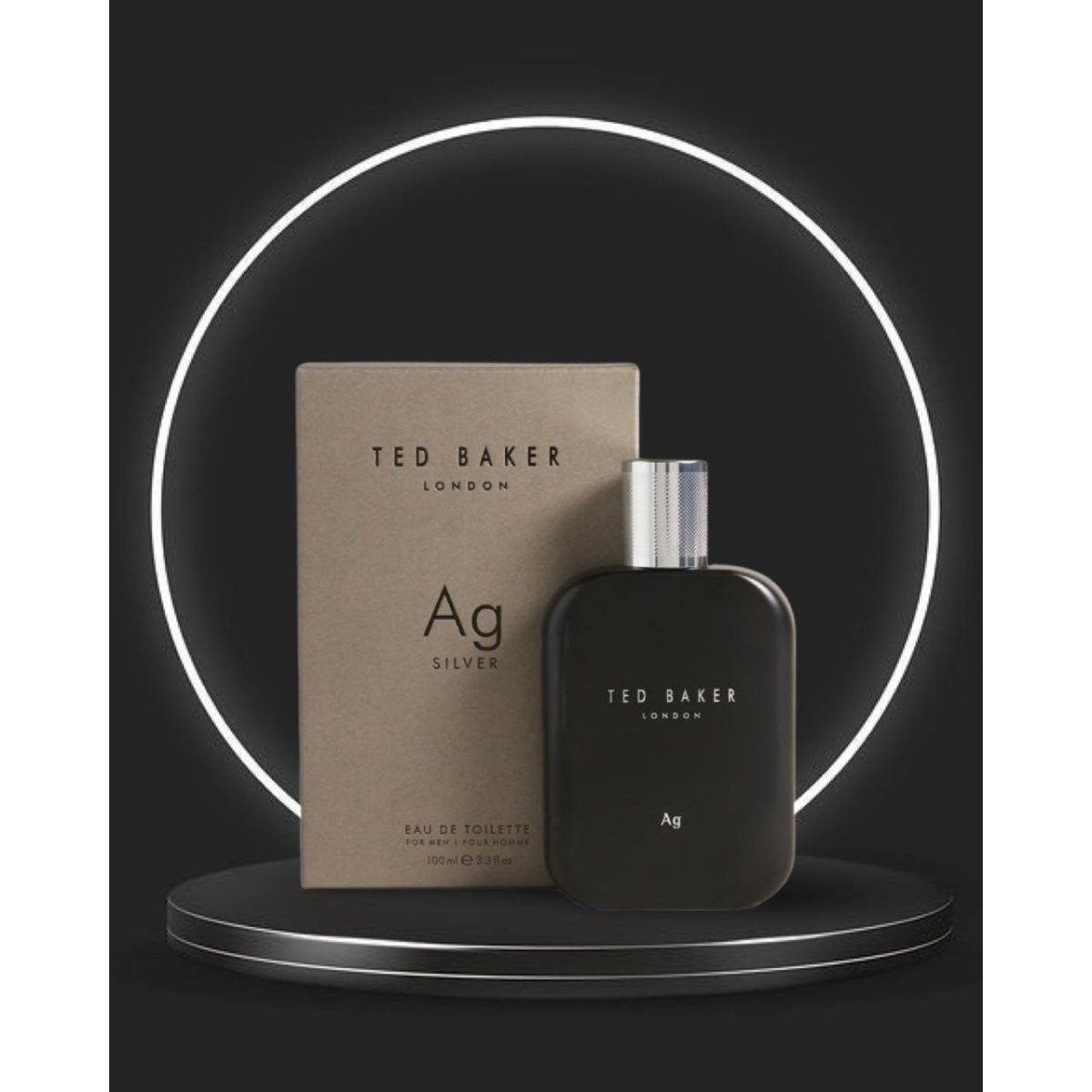 Ted Baker Ag Silver Eau de Toilette 100ml β Fresh & Citrus, Aromatic Fragrance for Men