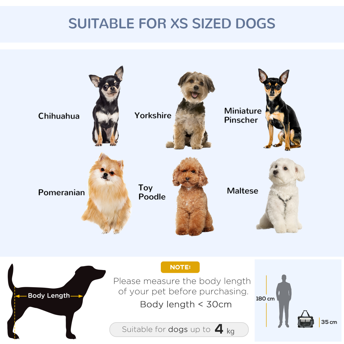 Pawhut 51cm Foldable Pet Carrier with Cushion, 3 Doors & Mesh Windows – For Mini Dogs and Cats, Grey
