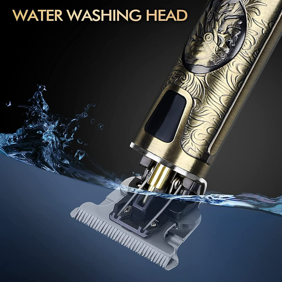 Cordless Hair Clippers & Beard Trimmer Kit with LCD Display, T-Blade and 4 Guide Combs – USB Rechargeable Men's Grooming