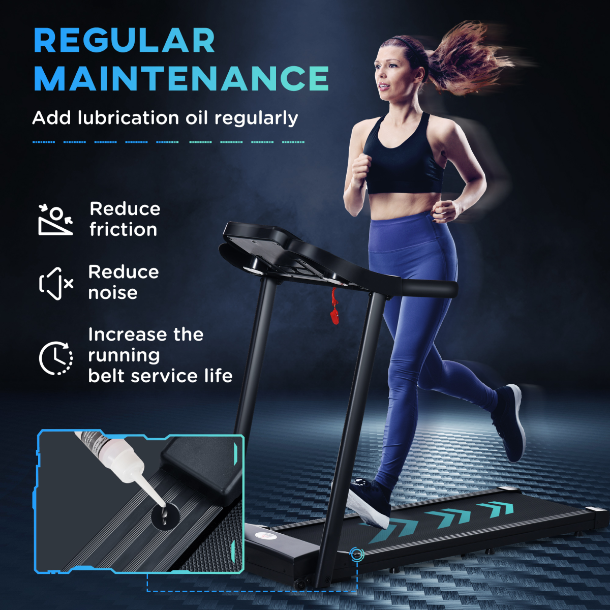 HOMCOM 1.5HP Motorised Folding Treadmill with LED Display, 12 Preset Modes & Phone Holder – Home Running Machine