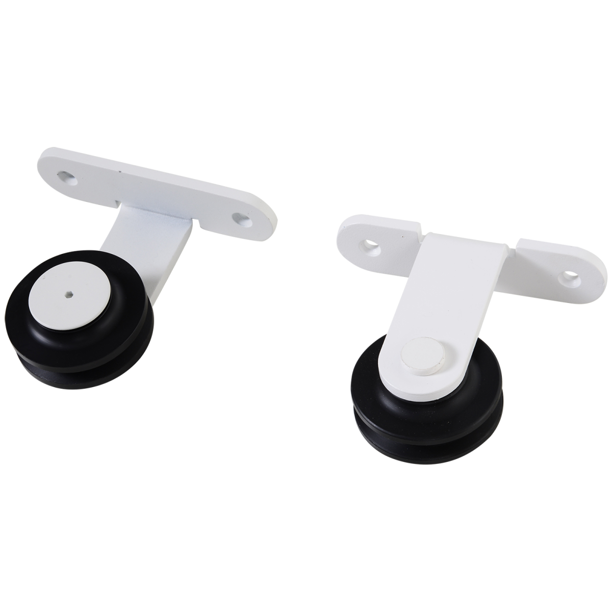 HOMCOM 6ft Modern Carbon Steel Sliding Barn Door Track Kit – Space-Saving Door Hardware, White