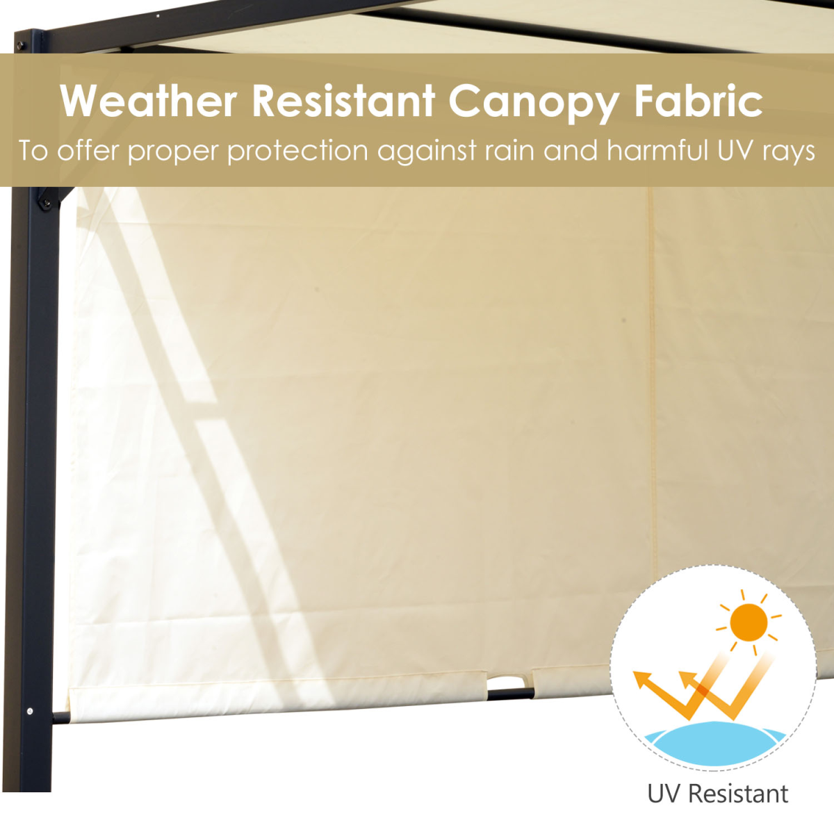 Outsunny 3 x 3m Retractable Metal Pergola with Adjustable Canopy & Steel Frame – Garden Gazebo