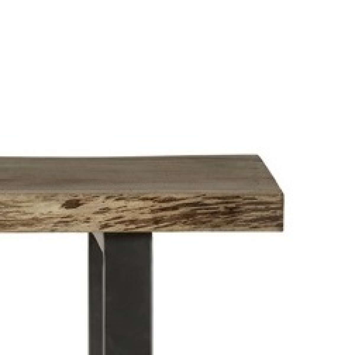 Baltic Live Edge Solid Wood Console Table with Metal Sled Legs – Hallway & Living Room Furniture
