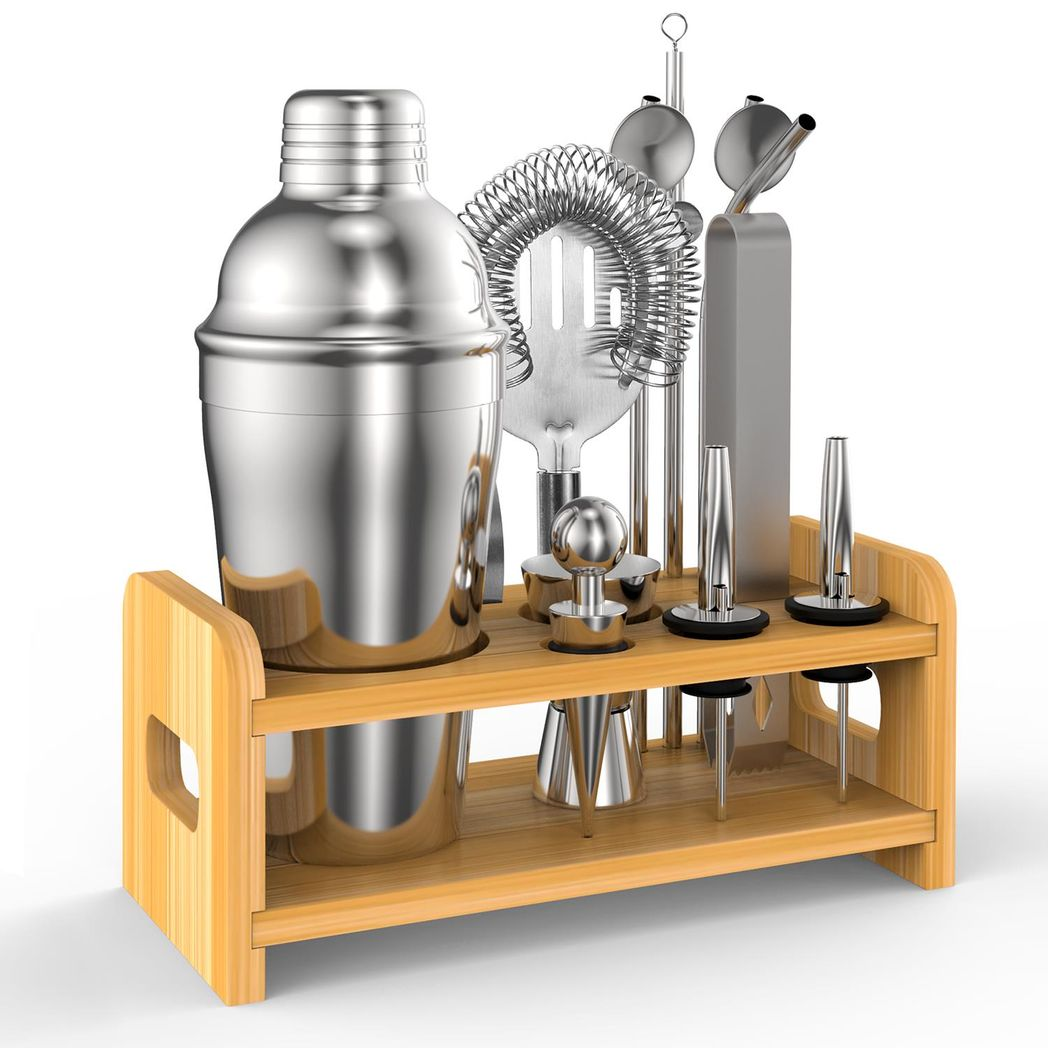 Vinsani 15-Piece Cocktail Set – Cocktail Shaker and Bar Tools for Home Bartending