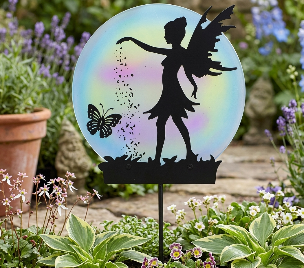 Avilo Solar Garden Stake Fairy – Magical Silhouette Light with Moonlike Glow