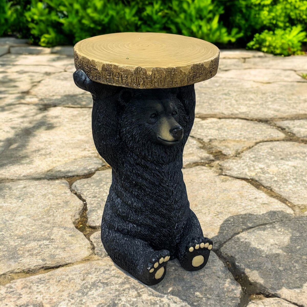 Hand-Painted Resin Bear Table Figurine – Collectable Whimsical Outdoor Ornament, 53cm