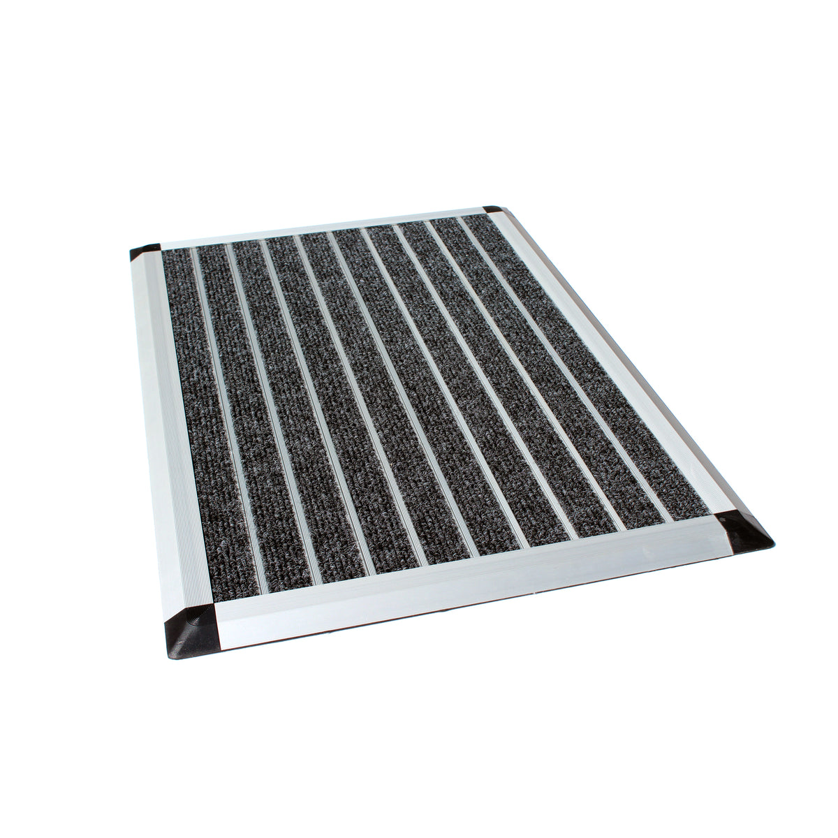 Doortex Alumat Aluminium Indoor Entrance Mat, 40 x 60cm – Dirt & Moisture Trapping Door Mat, Grey