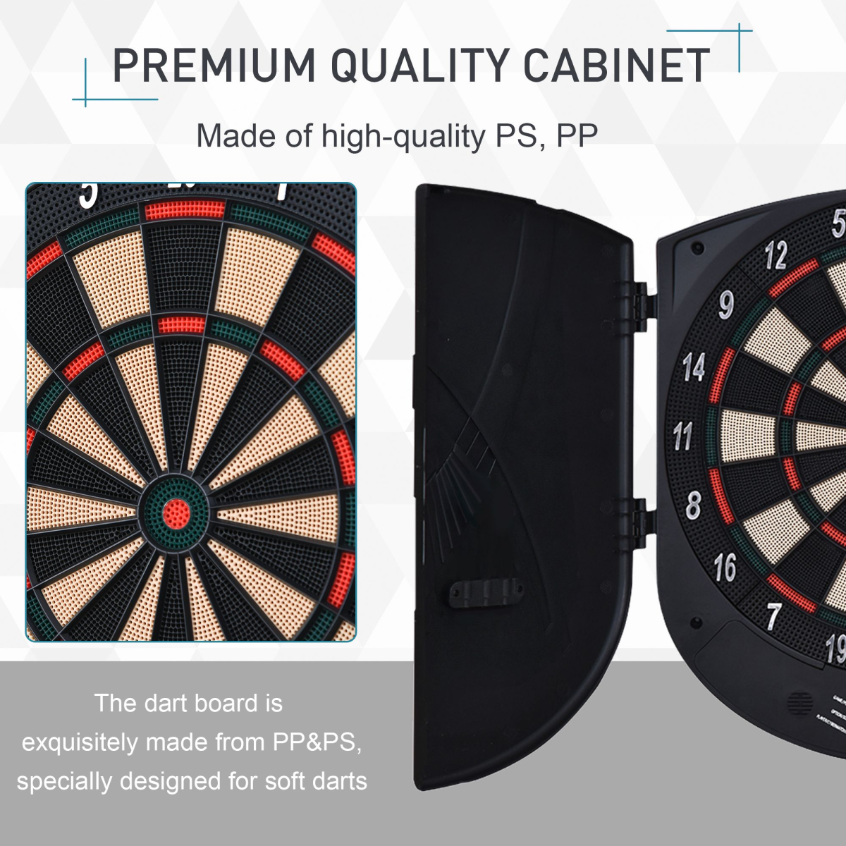 Electronic Dartboard Set with 26 Games, 185 Variations & 6 Darts – LCD Scoring, Up to 8 Players