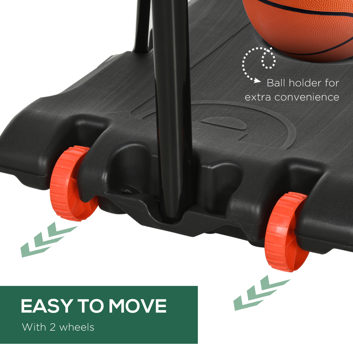 SPORTNOW Kids Adjustable Basketball Hoop and Stand with Wheels, 1.8–2m – Fillable Base for Ages 6–14