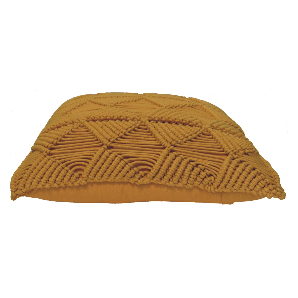 Artisan Furniture Esmi Hand Woven Cushion Set of 2 – Plump Filling, Modern Home Decor, Mustard