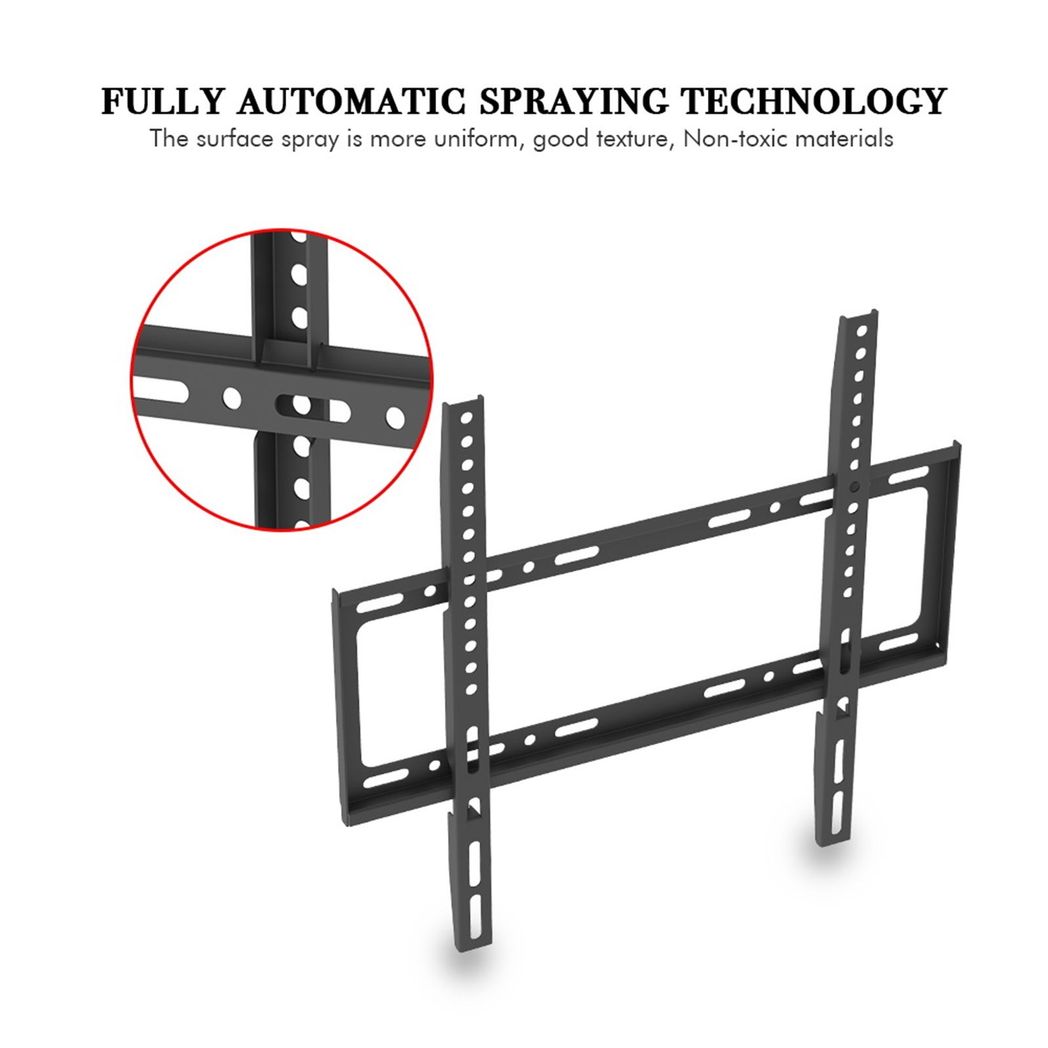 LEADZM TMW4040 TV Wall Mount Bracket for 26-55 Inch TVs with Spirit Level – 50kg Capacity, Black