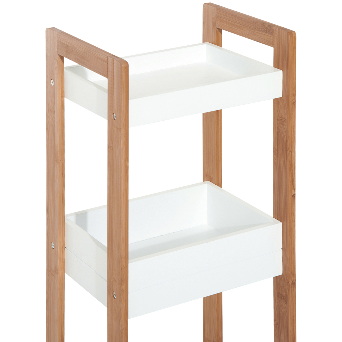HOMCOM 3-Tier Bamboo Bathroom Shelving Unit – Freestanding Towel & Toiletry Storage, Natural