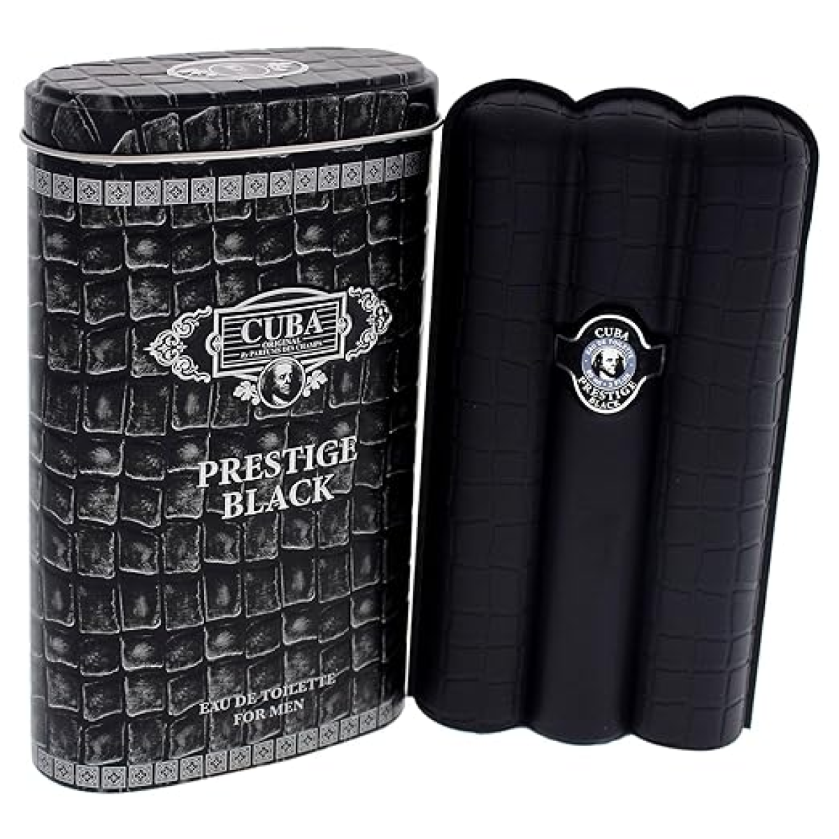 Cuba Prestige Black Eau de Toilette Spray 90ml β Fresh & Citrus, Floral Fragrance for Men