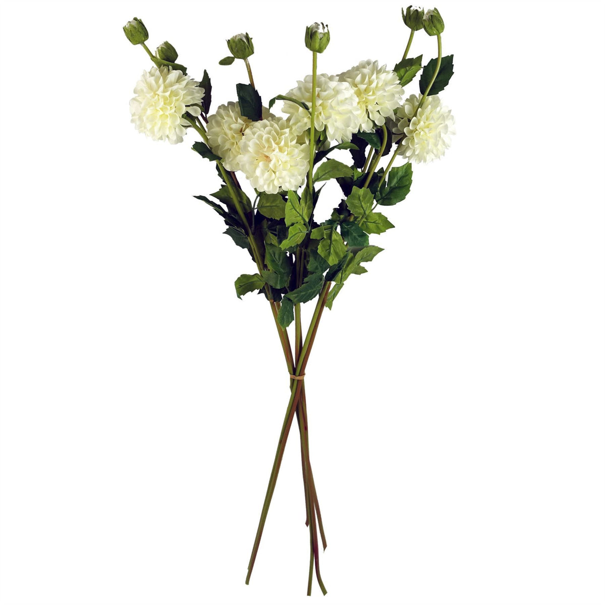 75cm Artificial Dahlia PomPom Flowers – Cream