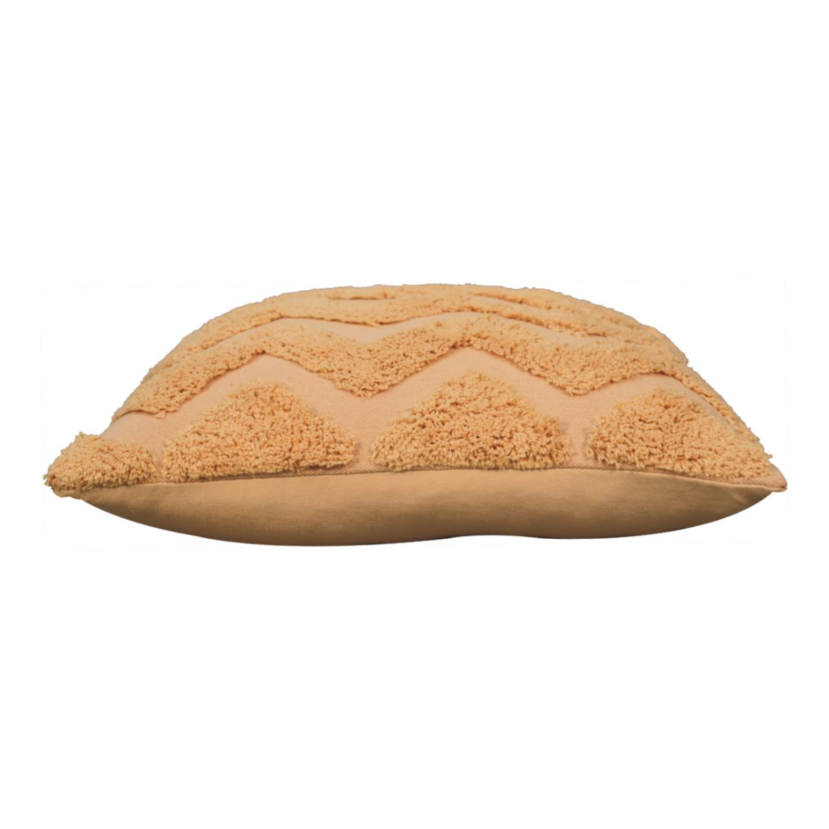 Artisan Furniture Zig-Zag Embossed Cushion Set of 2 with Zip Fastening and Hollowfibre Filling, Mustard