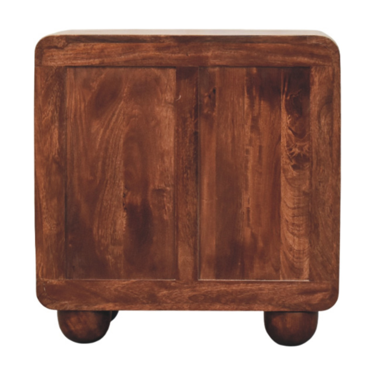Artisan Furniture Solid Wood 3-Drawer Rounded Chest with Brushed Brass Handles – Winewood Oak, Brown