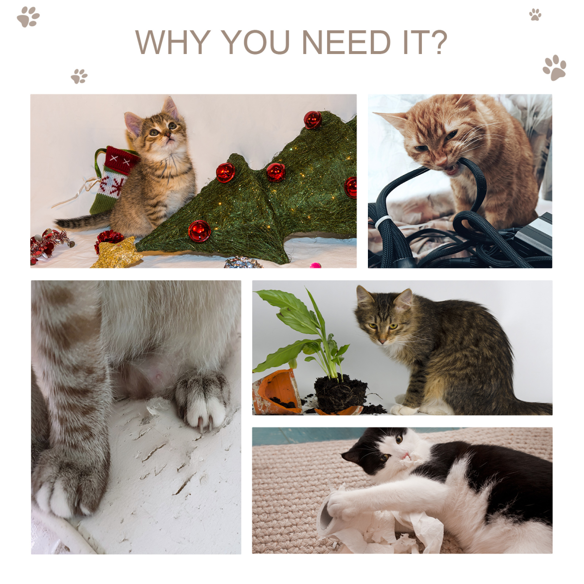Pawhut Three-Tier Cat Tree with Sisal Scratching Posts and Hanging Ball – Plush Indoor Activity Centre, Grey