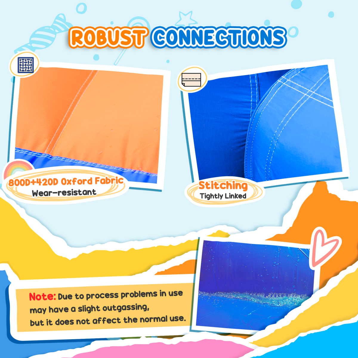Outsunny Bouncy Castle with Slide, Water Pool, Trampoline & 5 Sprayers – Kids Garden Inflatable with Blower