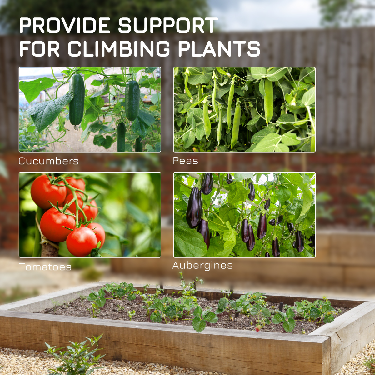 Outsunny A-Frame Trellis with Climbing Net – Plant Support for Vegetables, Flowers and Fruit, Green