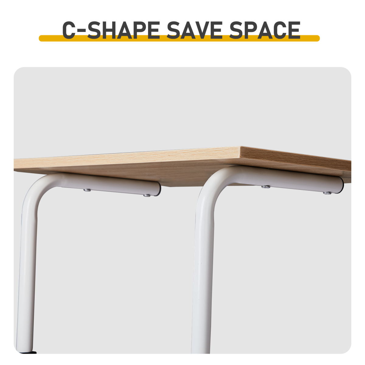 Adjustable Oak-Finish Computer Desk, 60cm P2 Particle Board – Compact Study Desk or Sofa Side Table
