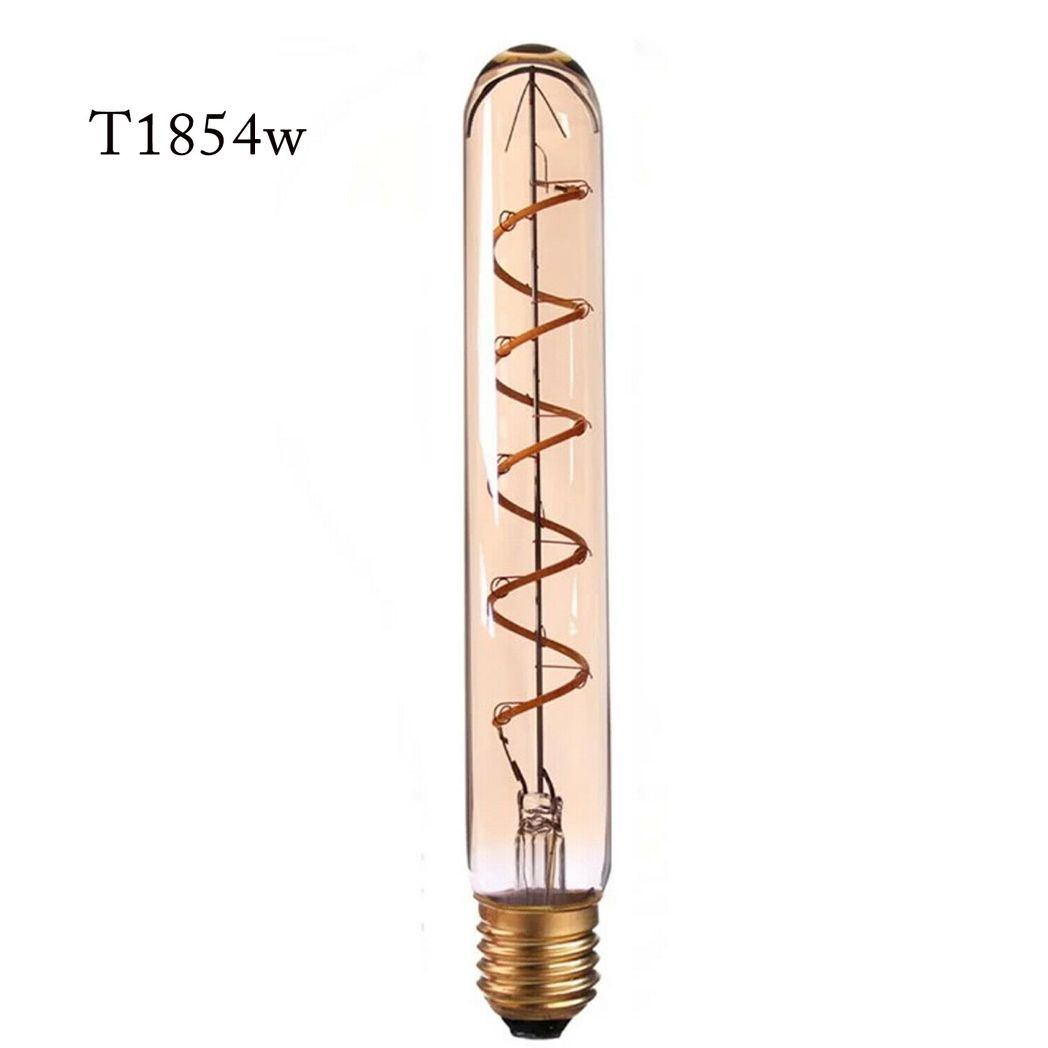 LED E27 T185 4W Non Dimmable Filament Glass Retro Warm White~1045