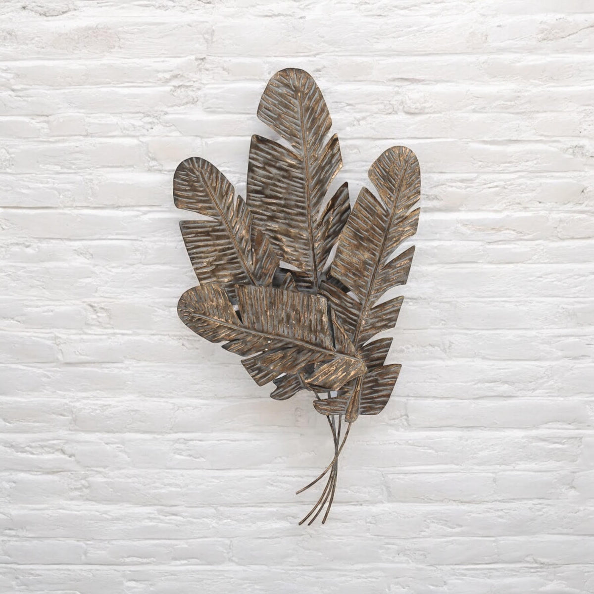 AcaciaHome Gold 3D Floral Leaf Metal Wall Art – Tree of Life Art Deco Wall Hanging for Living Room
