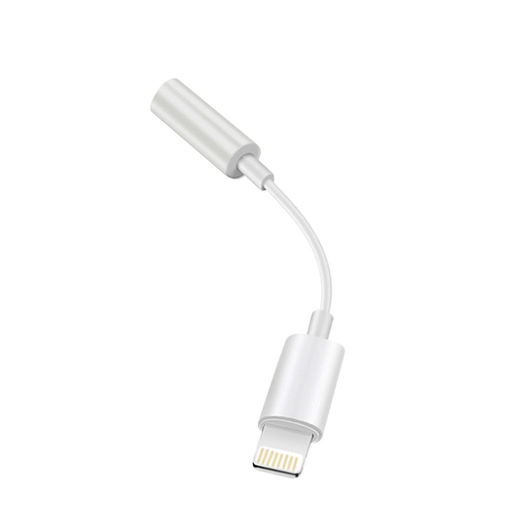 FX Earphone Converter, Phone 8-Pin to 3.5mm Aux with Premium Sound Quality – White