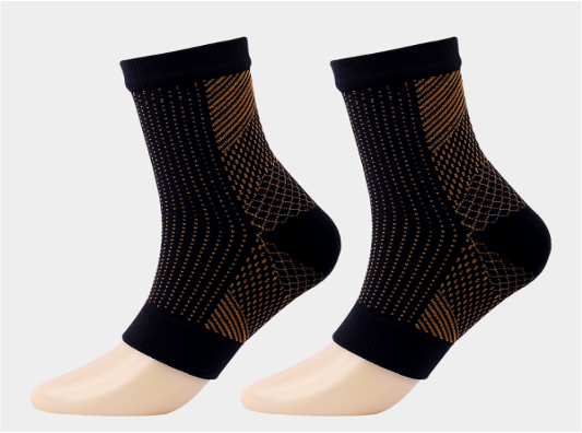 Avilo Copper Anti-Fatigue Foot Sleeves – Discreet Foot Support, Pair