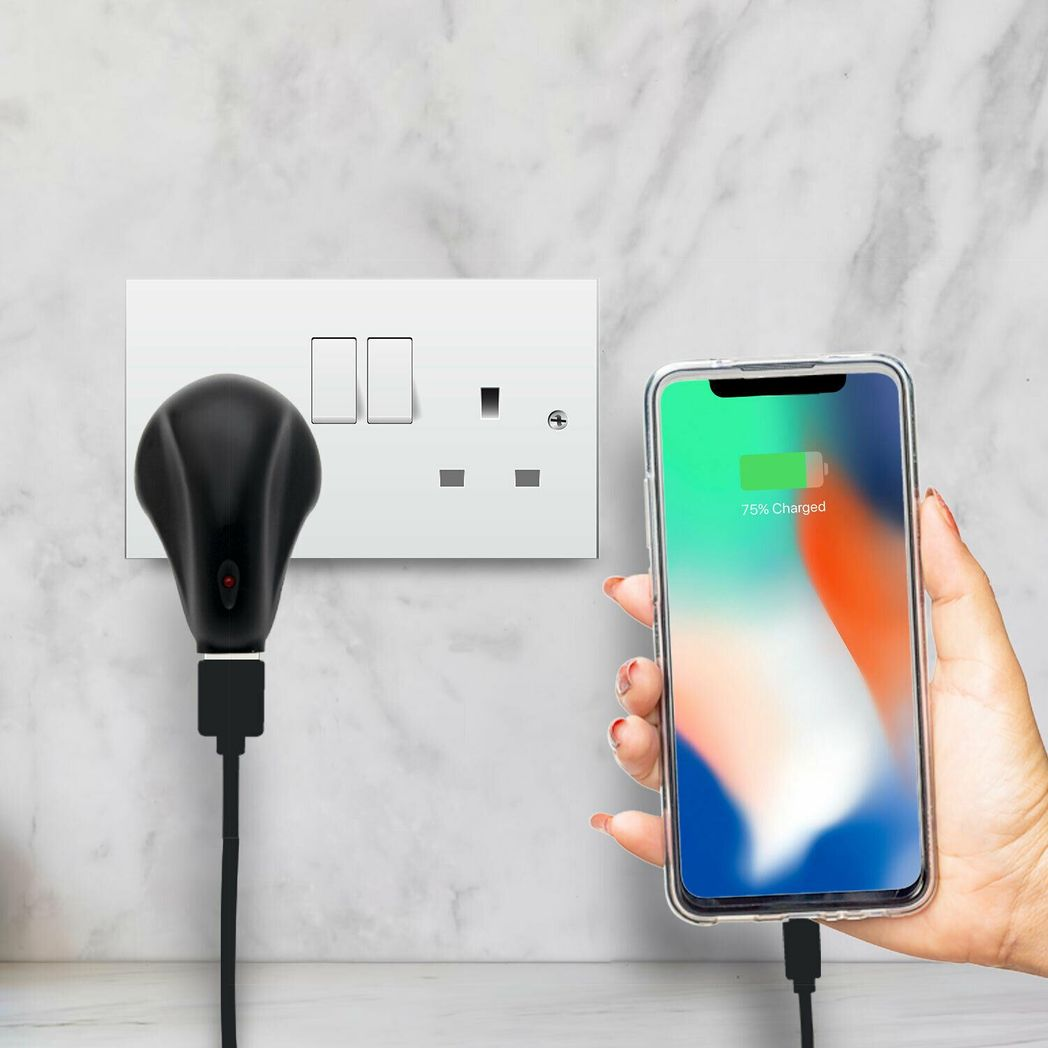 FX Factory Universal USB Mains Charger – Auto-Stop Charging with LED Indicator for Phones & Tablets