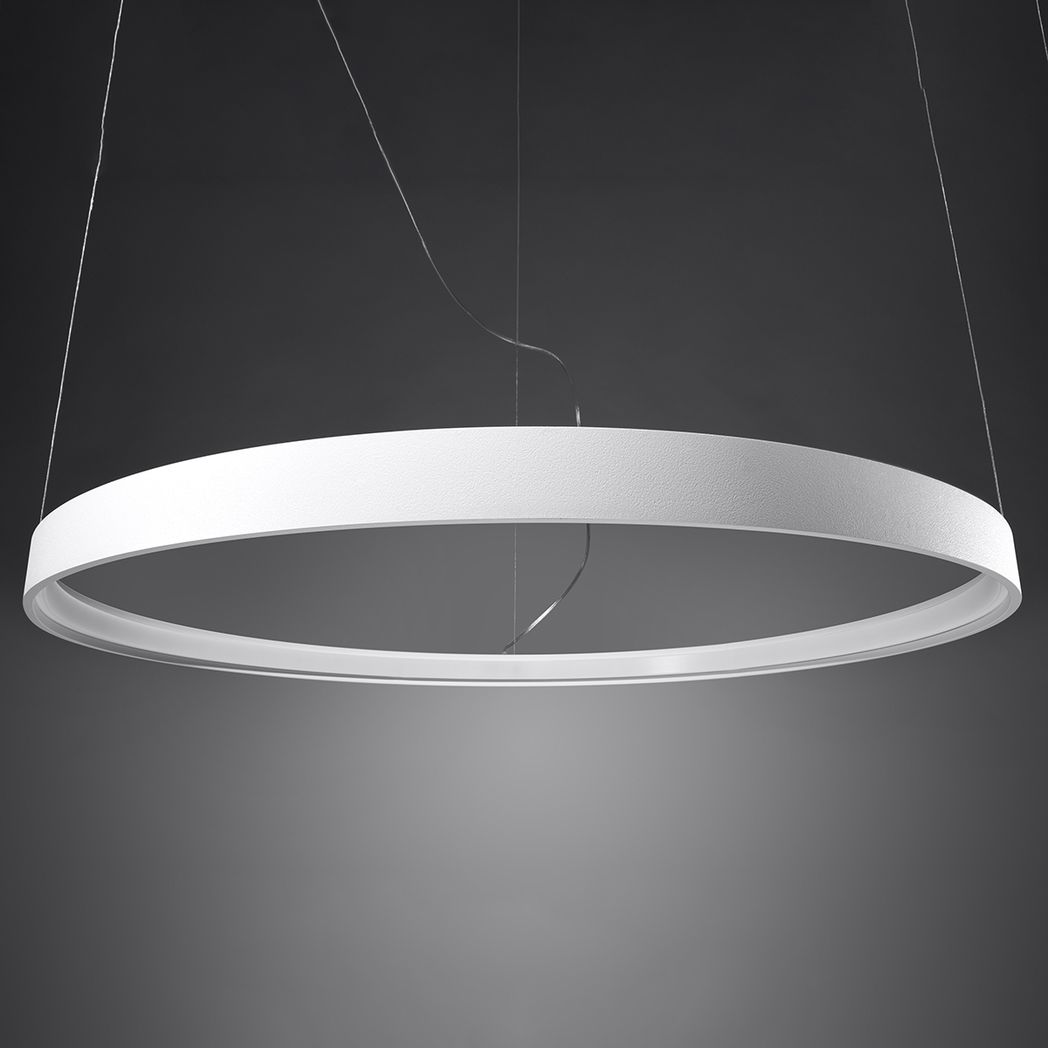 Thoro Lighting Rio Modern LED Chandelier – 50W 3000K Aluminium Pendant Light, White