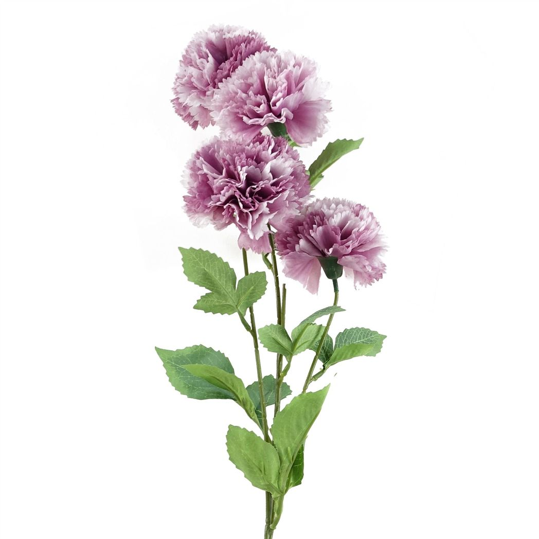 Pack of 6 x 70cm Pink Artificial Carnation Stem – 24 Flowers