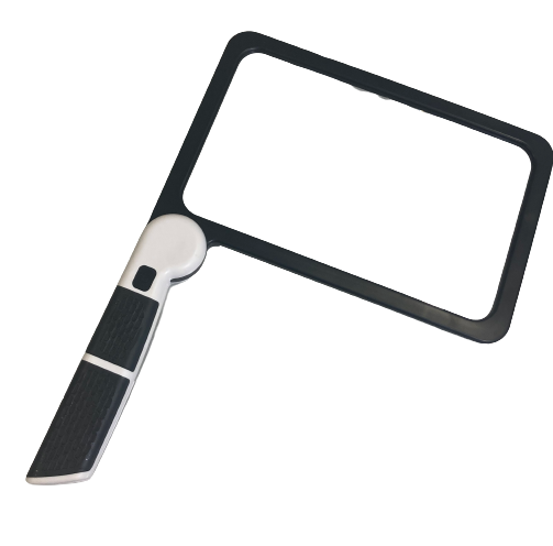 Avilo Handheld Magnifier with 48 LEDs – Warm and Cold Light, 3 Brightness Levels, 13.5 x 21cm