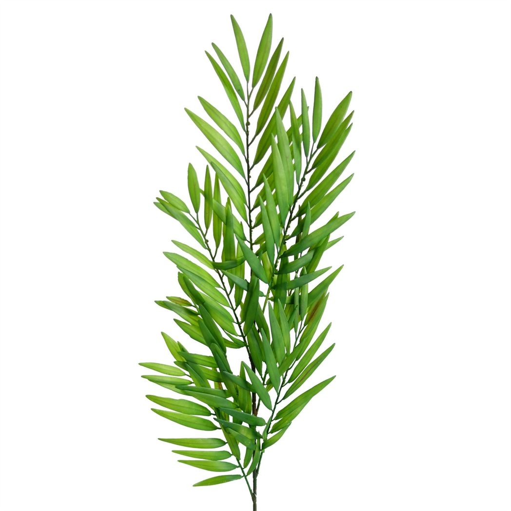 Pack of 6 Artificial Bamboo Fern Stems, 85cm with Realistic Plastic Leaves – Home Greenery Decor