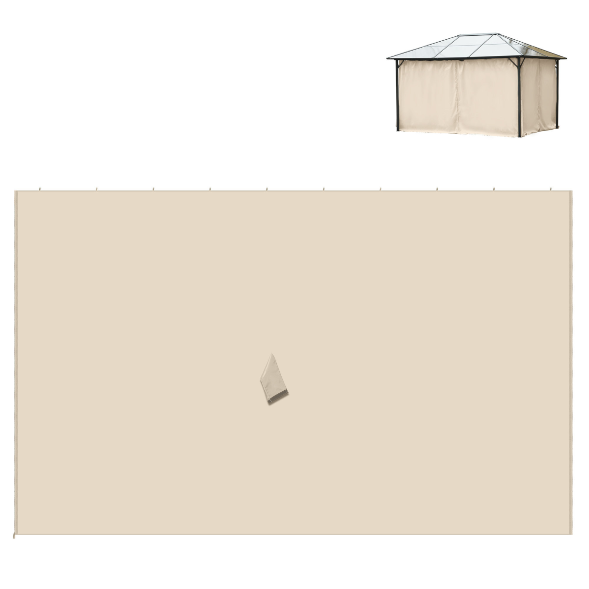 Outsunny 4-Pack Gazebo Replacement Sidewalls with Zip Fastening – Privacy Panels for 3 x 4m Gazebos