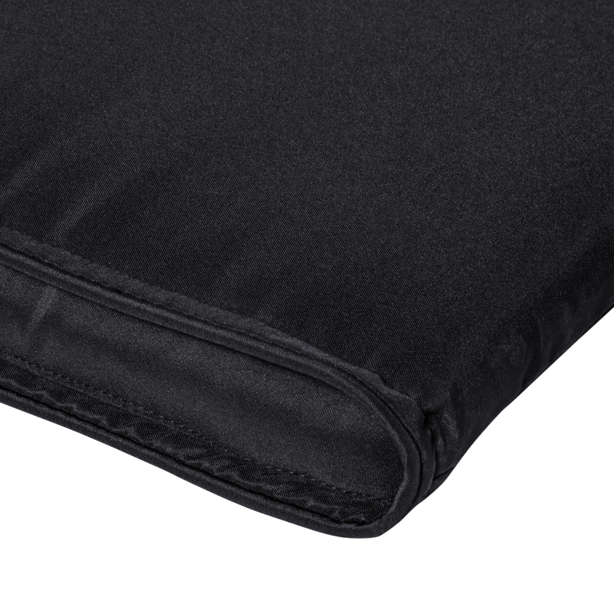 Outsunny Sun Lounger Cushion with Head Pillow and Side Ties – Indoor & Outdoor Reclining Relaxer Pad, Black