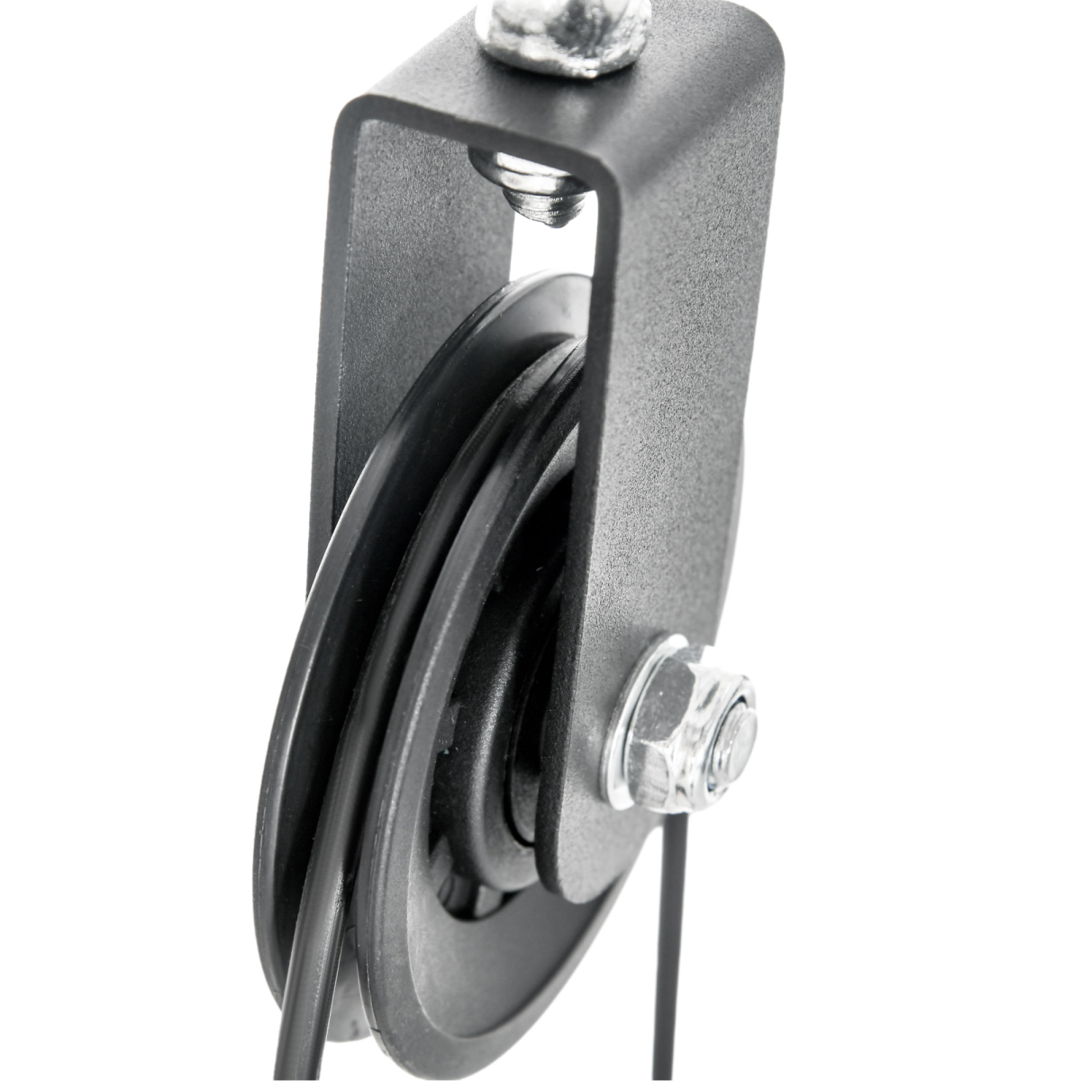 SPORTNOW Cable Pulley System with DIY Loading Weight Pin – Lat Pull Down Attachment for Home Gym, Black